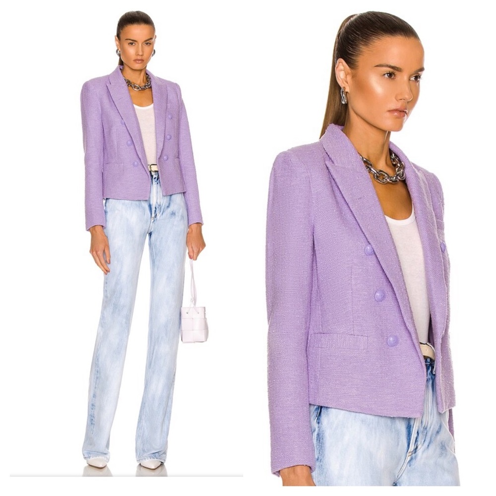 L'AGENCE Brooke Double Breasted Crop Blazer